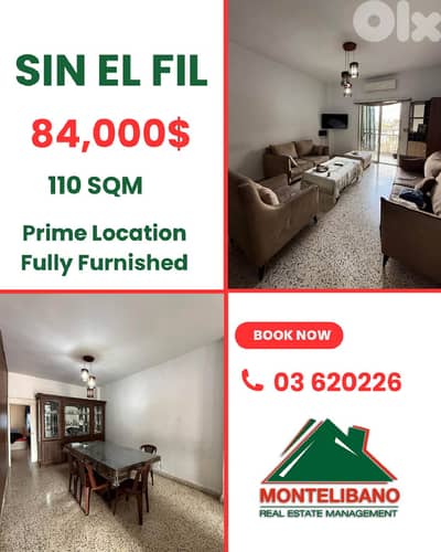 110 sqm Apartment For Sale in Sin El Fil سن الفيل