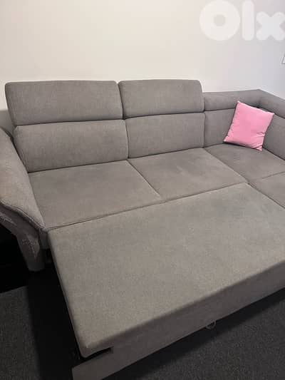 Corner sofa bed (double) with storage