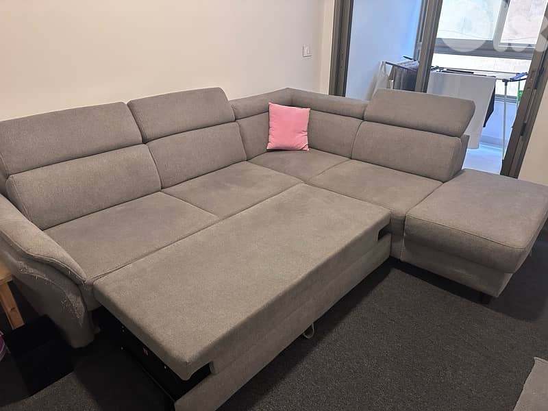 Corner sofa bed (double) with storage 6