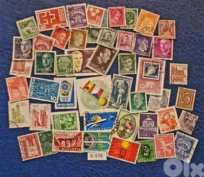 World old 50 stamps since 1940's Lot# B-378