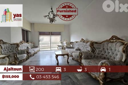 Ajaltoun 200m2 | Ffully Furnished | Luxury Flat | Partial Sea View|DA