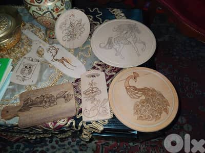 قطع خشبيه صناعه يدويه