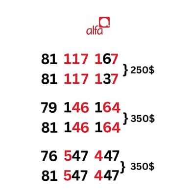 Alfa prepaid special sim card numbers
