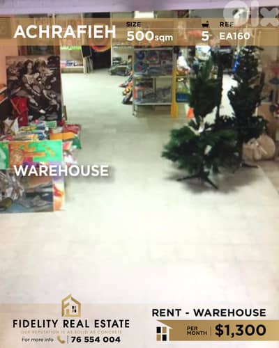 Warehouse for rent in Achrafieh EA160 مستودع للإيجار في الأشرفية
