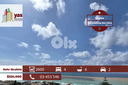 Nahr Ibrahim 260m2 | Rooftop Duplex | Panoramic Sea View | MCH