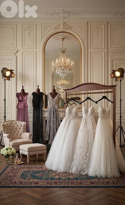 فساتين سهرة وعرس بسعر مميز بسبب الاوضاع حرق اسعار ١٣ عرس و ٢٠ سهرة