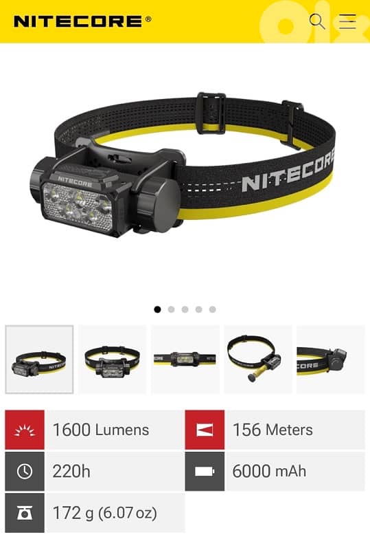 Nitecore HC70 UHE 1600 Lumen High Performance Work Headlamp USB-C 2