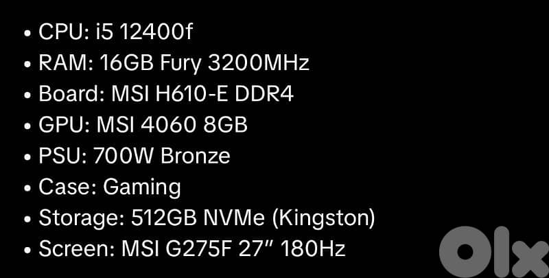 full setup pc gaming for sale 1