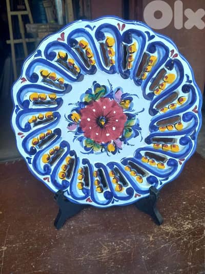 صحن بورسلين قديم تعليقة وستاند