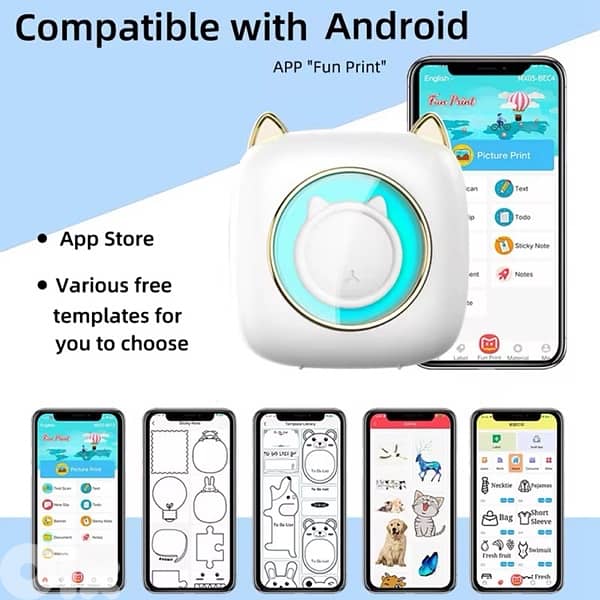 Mini Pocket Thermal Label Printer 4