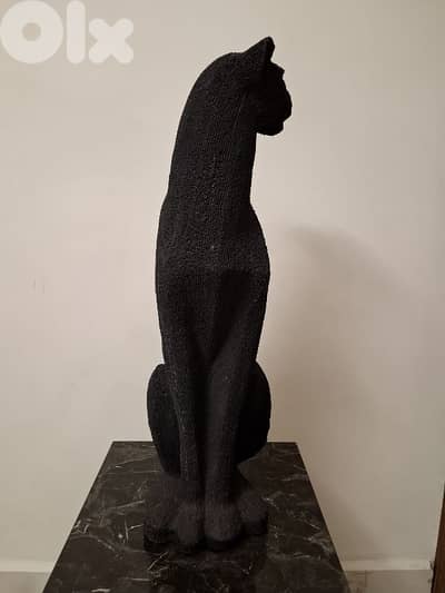 Modern Black panther sculpture
