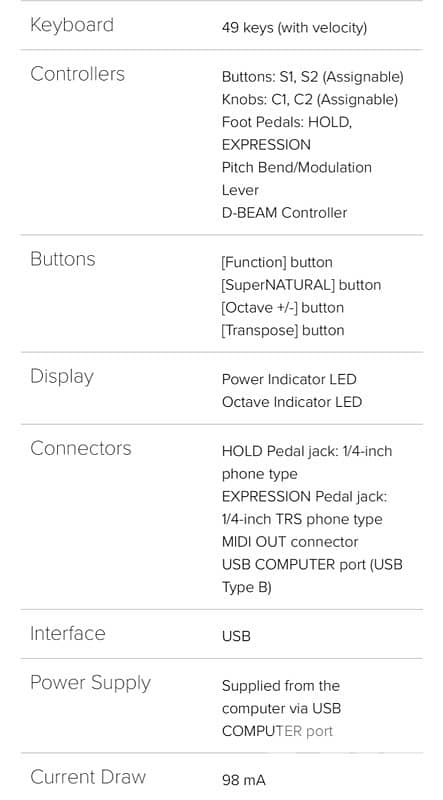 Roland Midi Keyboard controller A-49 4