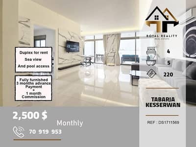 duplex apartments for rent in tabarja keserouan شقق للايجار في طبرجا