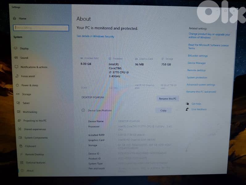 pc case only core i7 3th gen 1