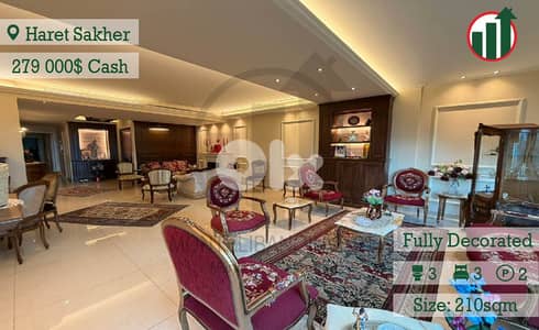 Fully Decorated Apartment for Sale in Haret sakher!!!