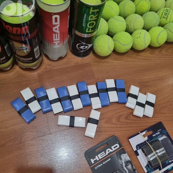 tennis  balls +grips bargain price 4