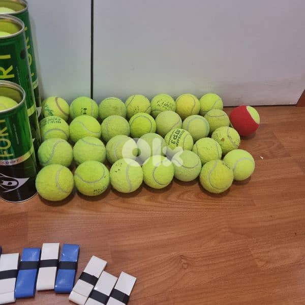 tennis  balls +grips bargain price 5