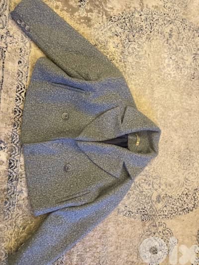 baby blue cropped jacket