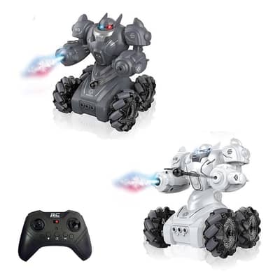 Remote Control Gesture Sensing Shooting Stunt Robot - روبوت