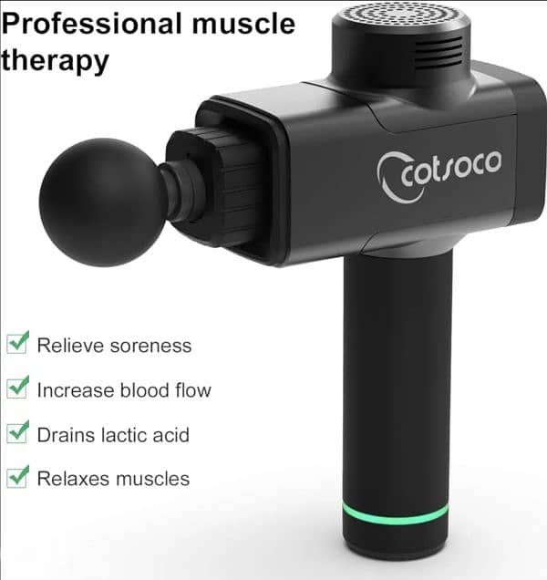 COTSOCO Massage Gun, 4 Heads & 5 Speeds Silent Massager. /5$delivery 2