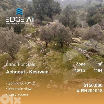 Land for Sale | Achqout – Kesrwan #RH201018