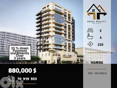under construction apartments for sale in hamra beirut شقق قيد الانشاء
