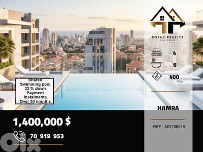 under construction apartments for sale in hamra Beirut شقق قيد الانشاء