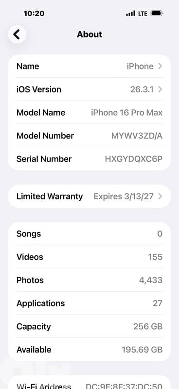 Iphone 16 pro max 256 GB 4