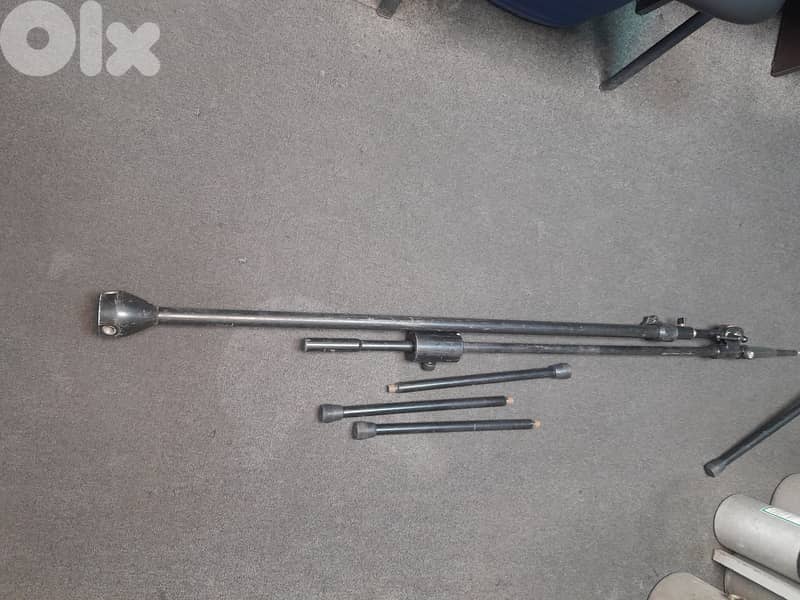 K&M Extra-long overhead microphone stands & 3 Table Stands w/Boom Arms 4