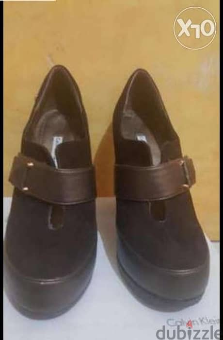 Calvin klein block heels shoes 40 بوط كعب 0