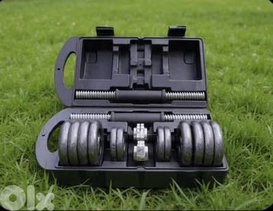 Set 20kg Adjustable Weight Dumbbell Set with Case