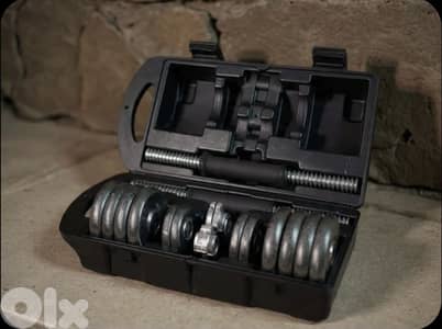 Set 30kg Adjustable Weight Dumbbell Set with Case