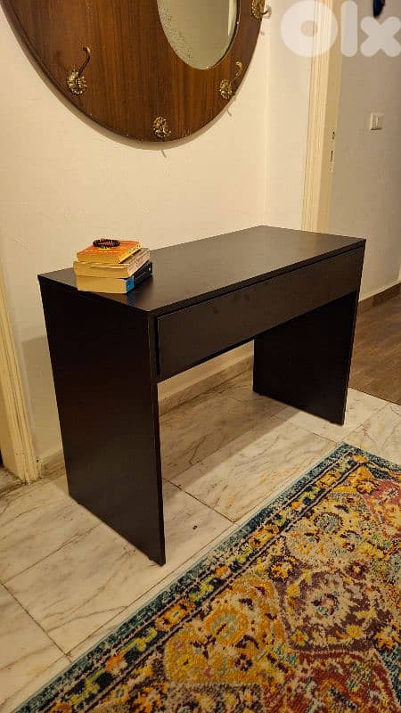 Black Desk with Drawer 2