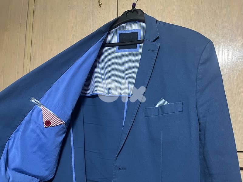moustache blue blazer 4