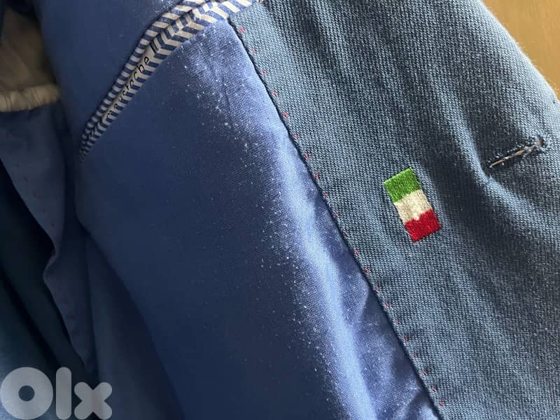 moustache blue blazer 5