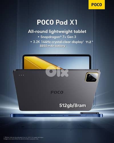 poco pad x1   512gb/8ram.  370$