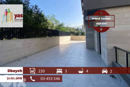 Dbayeh 220m2 | 140m2 Terrace | Partial Sea View | Prime Location | PAN