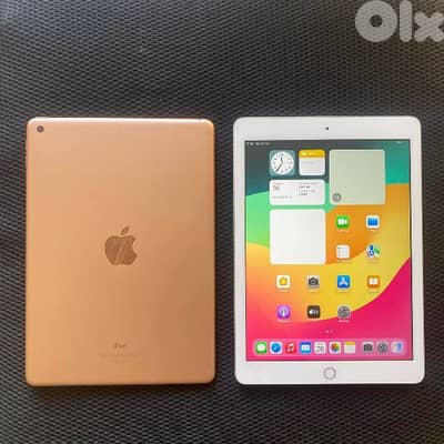 Ipad 6 128GB ktir ndif kl chi fi ch8al 100% ma3o cover