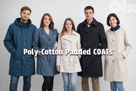 Poly-Cotton Padded COATs. . FOR ONLY 20$
