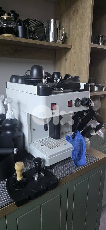 espresso machine, grinder and the equipment