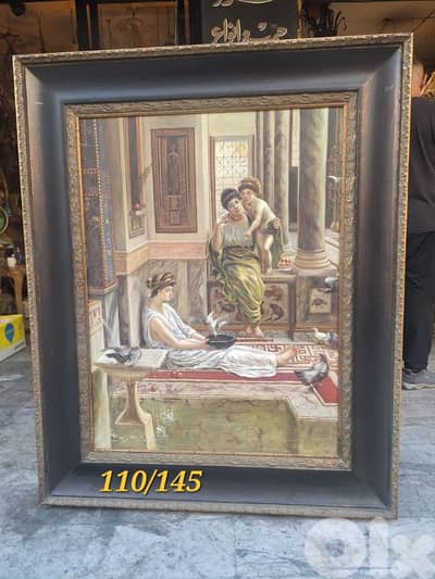 لوحة رائعة ومميزة رسم اوروبي انتيك