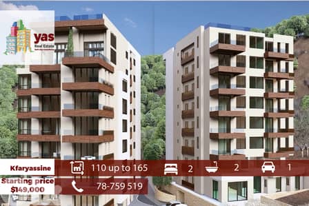 Kfaryassine 110m2 up to 165m2 | Under Construction | Sea View | MCH