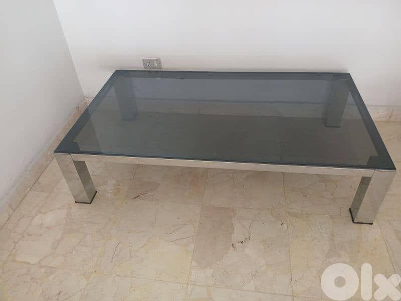 Table glass with chrome 1
