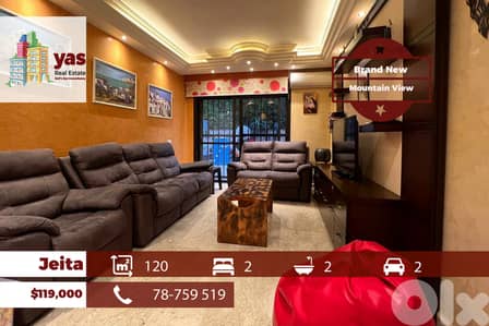 Jeita 120m2 | 40m2 Terrace | Well Maintained | Furnished | View |EL/TO