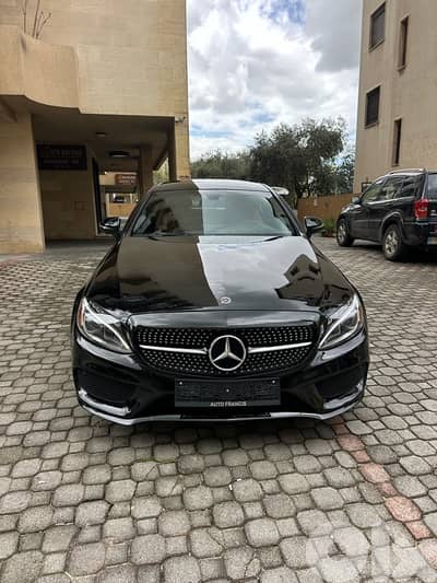 Mercedes C 300 coupe AMG-line NP 2018 black on red (clean carfax)