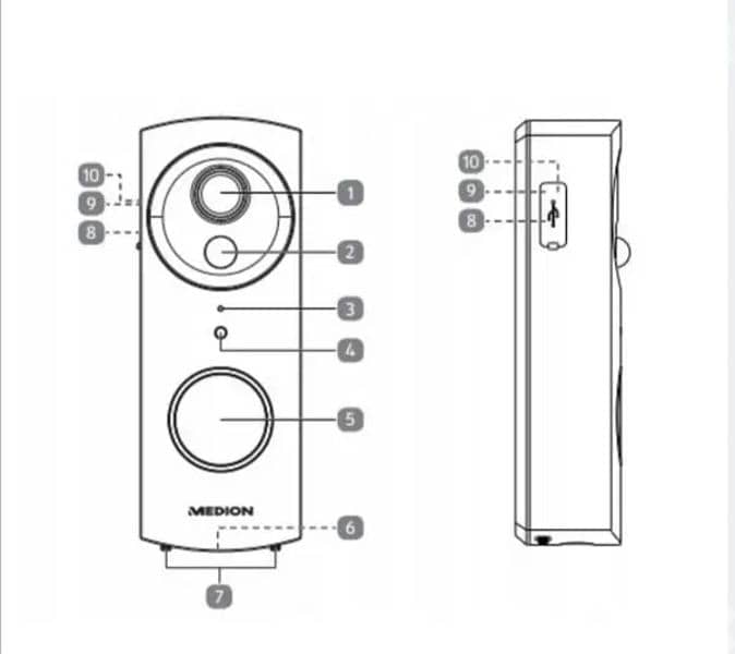 MEDION MD88314 Smart video doorbell- made in Germany/5$ delivery 5