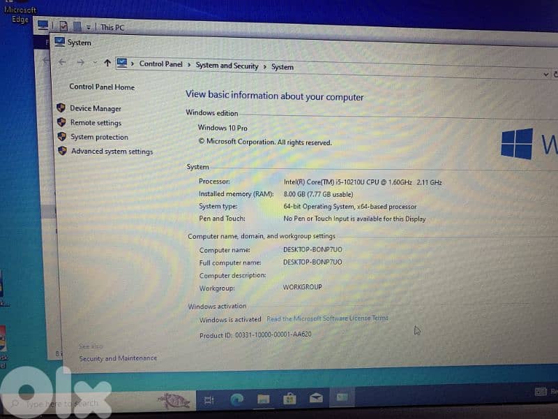 Dell 3510 10th generation 15.6" Super Clean 6