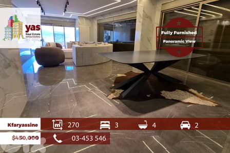 Kfaryassine 270m2 | Furnished | Luxury | Panoramic Sea View | MCH