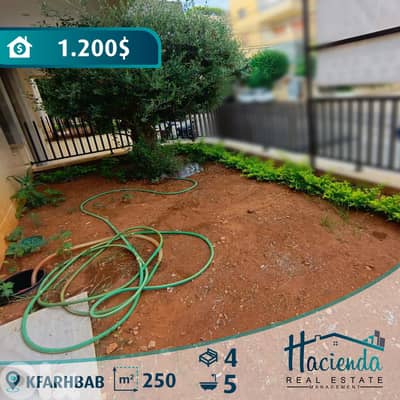 Apartment With Garden For Rent In Kfarhbab