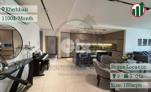 Fully Furnished Apartment for Rent in Kfarhbab !!